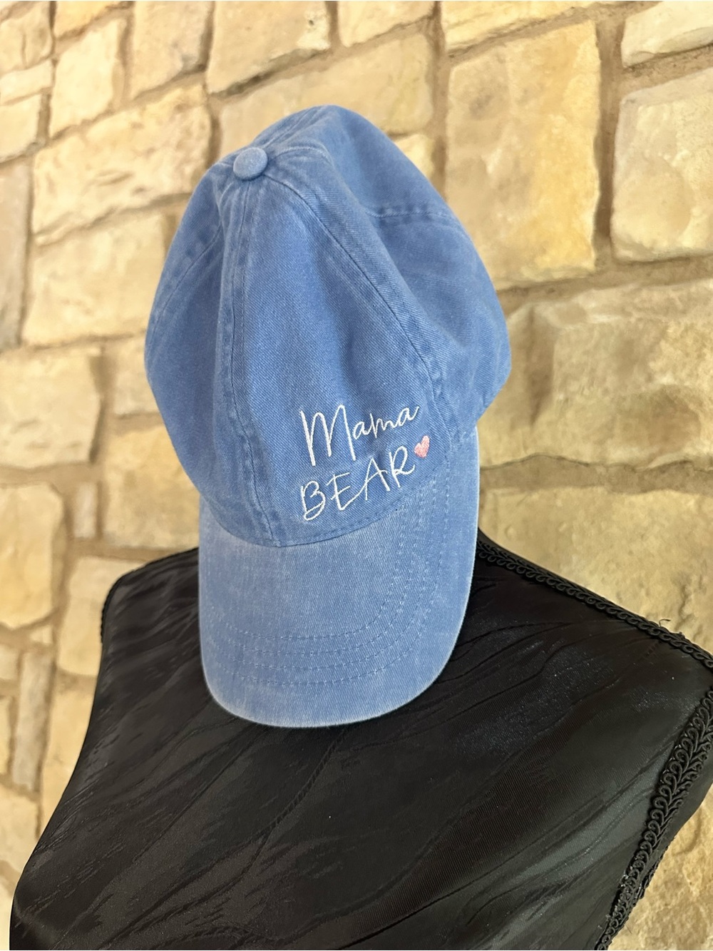 Mama Bear Blue Kids Baseball Cap
